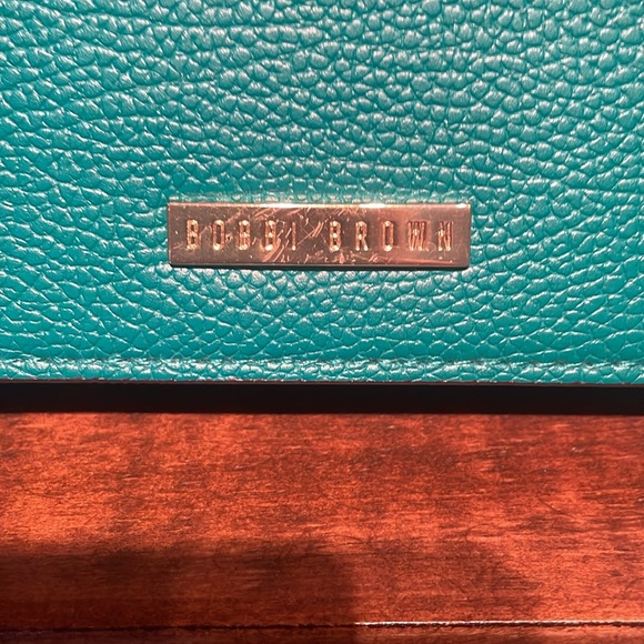 Bobbie Brown Teal Leather Makeup Case - Picture 2 of 4